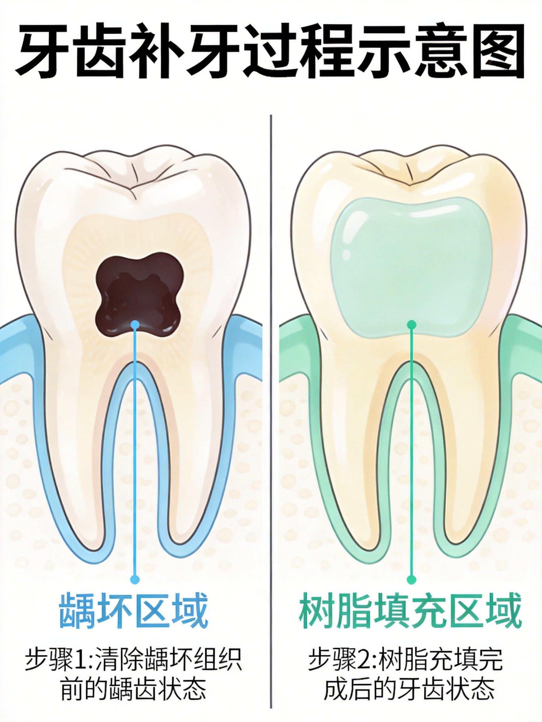 树脂补牙修复效果